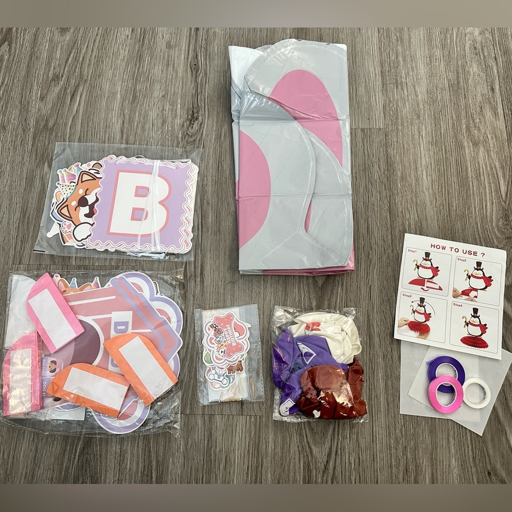 Puppy Birthday Party Decoration Lot